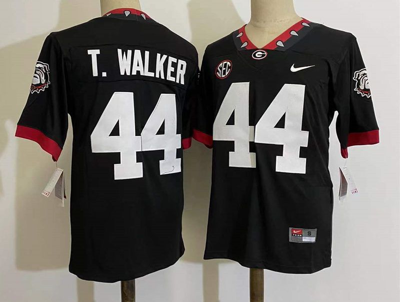Men Georgia Bulldogs #44 T.Walker Black Nike 2025 NCAA Jersey->ncaa teams->NCAA Jersey